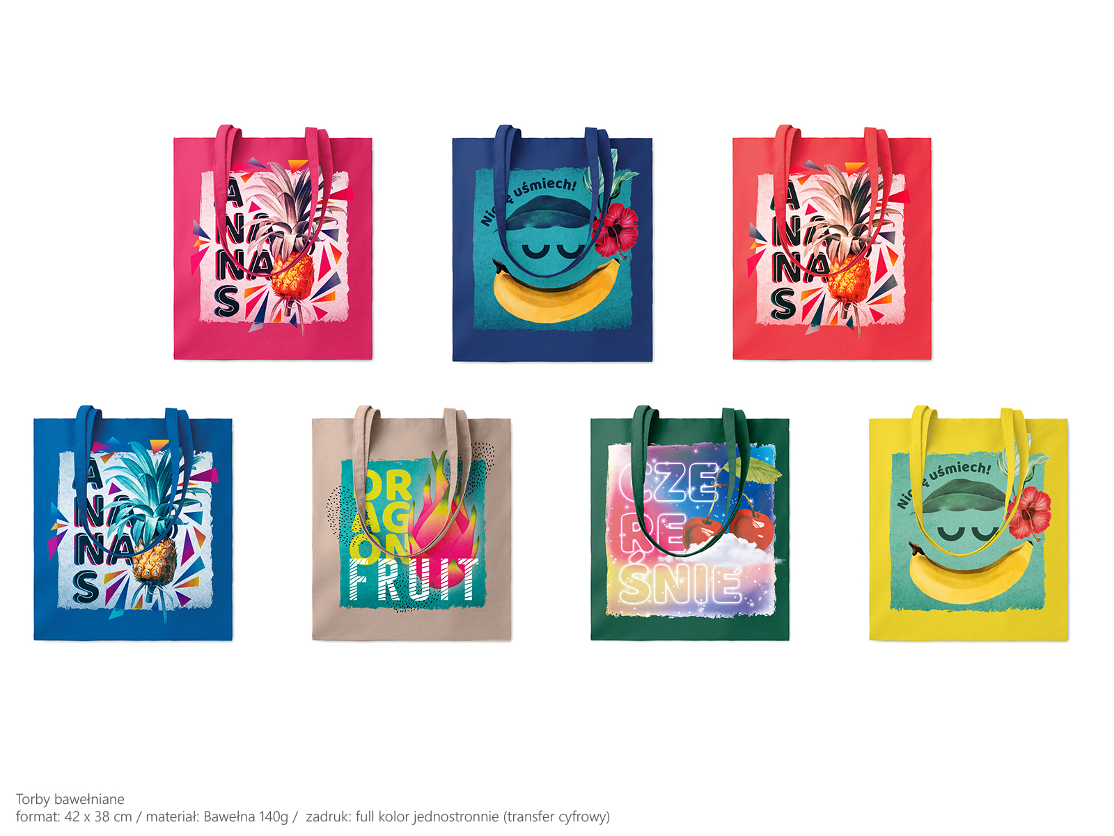 Renkli Pamuklu Bez Çantalar - Görsel 3