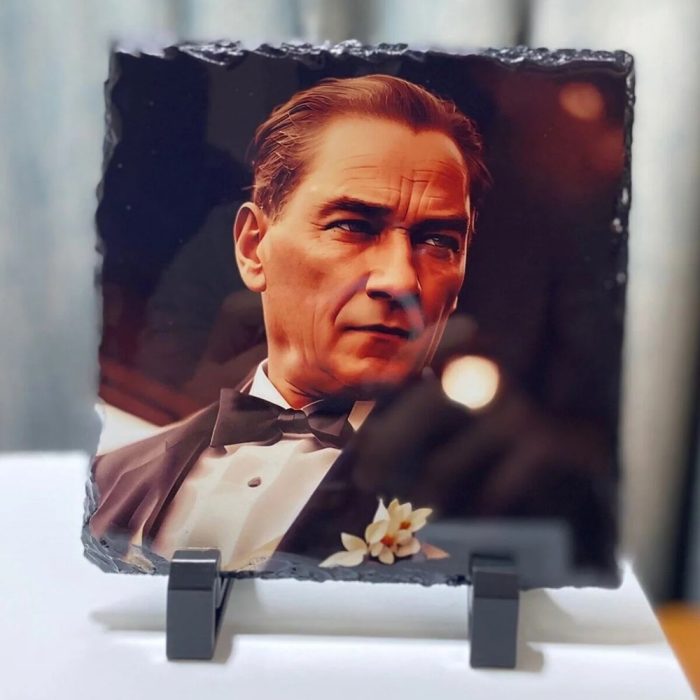 Kare taş fotoğraf çerçevesi – kendi fotoğrafınla 20 × 20 cm