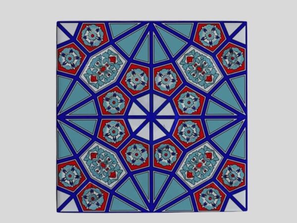 Ceramic Magnet – Oriental Patterns 5 x 5 cm