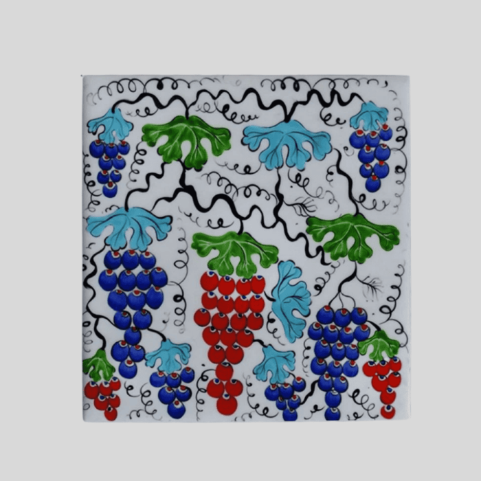 Ceramic Magnet – Oriental Patterns 5 x 5 cm