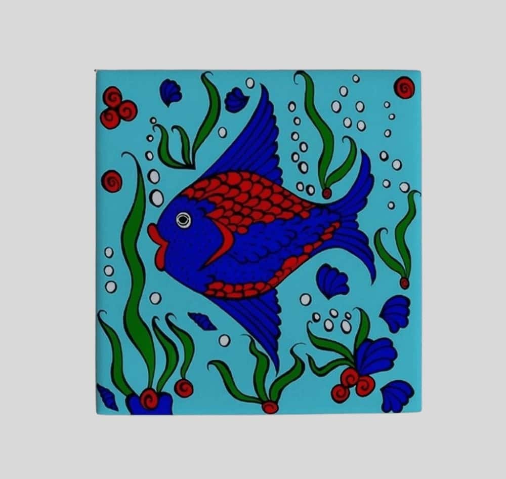 Magnes ceramiczny – orientalne wzory 5 x 5 cm