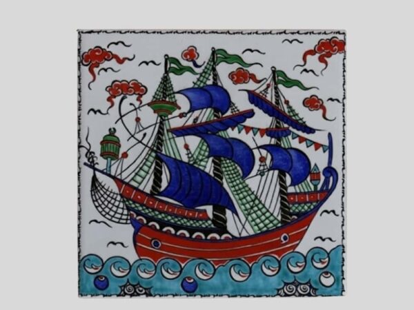 Magnes ceramiczny – orientalne wzory 5 x 5 cm