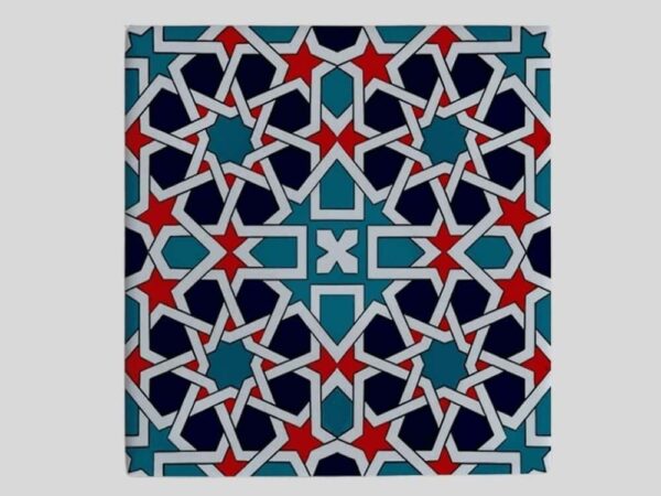 Magnes ceramiczny – orientalne wzory 5 x 5 cm