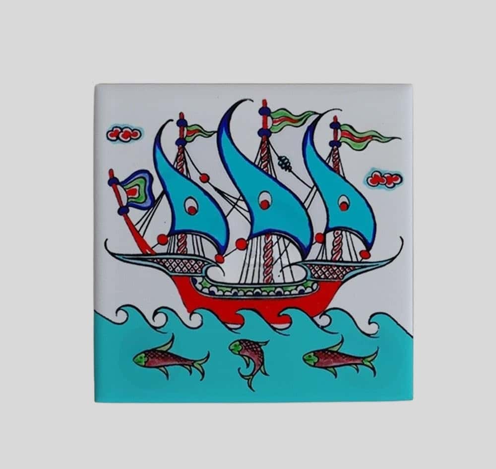 Magnes ceramiczny – orientalne wzory 5 x 5 cm